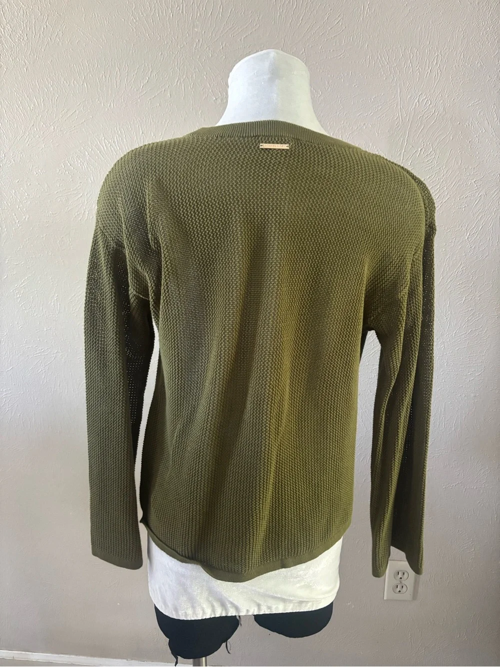 Michael Kors Olive Green Crewneck Knit Sweater size medium